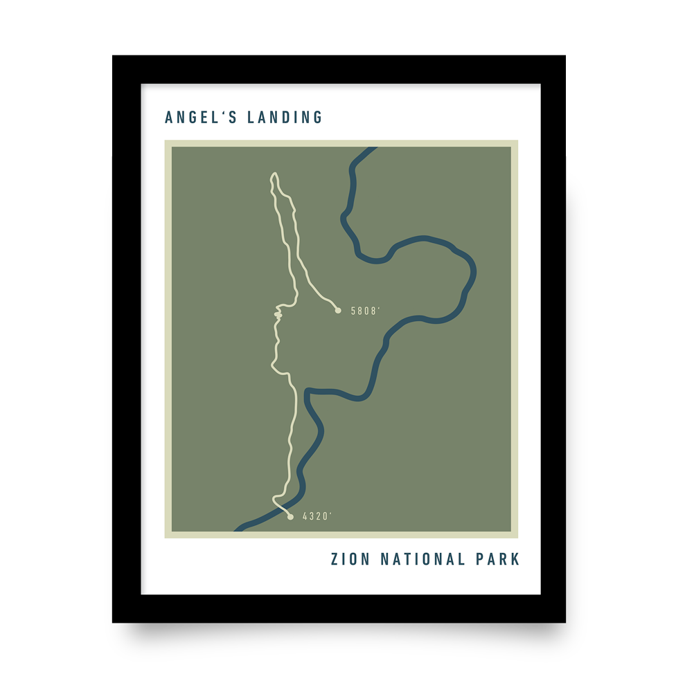 Angel's Landing Bold Trail Map (Green)