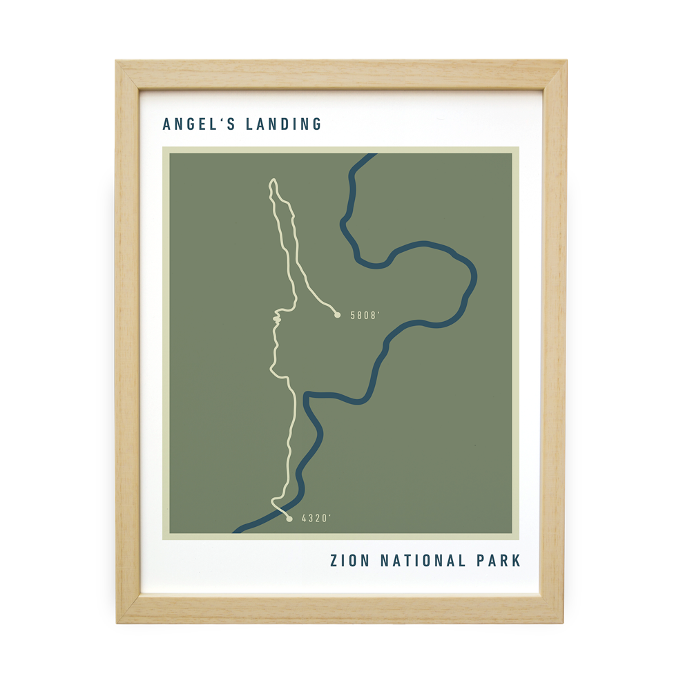 Angel's Landing Bold Trail Map (Green)