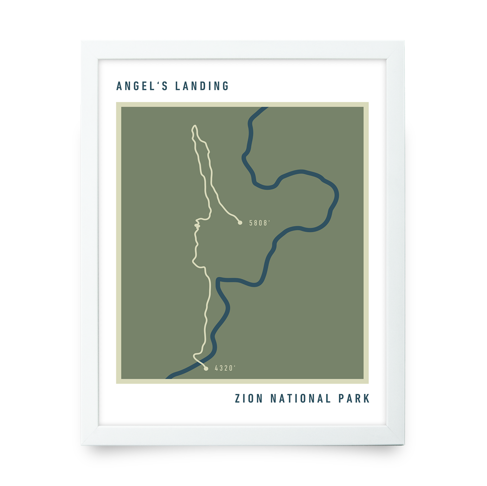 Angel's Landing Bold Trail Map (Green)