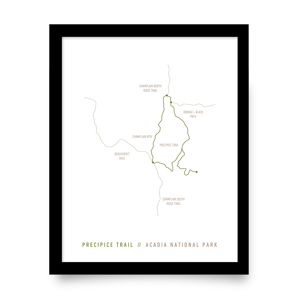 Precipice Trail Map (White + Green)