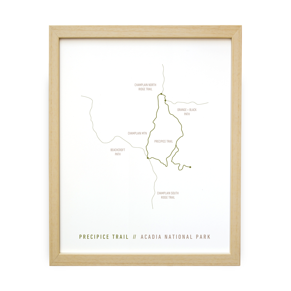 Precipice Trail Map (White + Green)