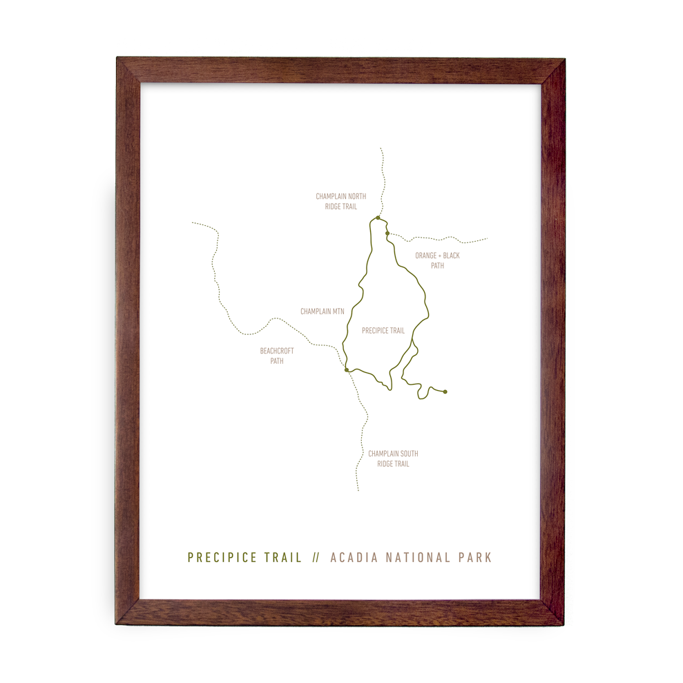 Precipice Trail Map (White + Green)