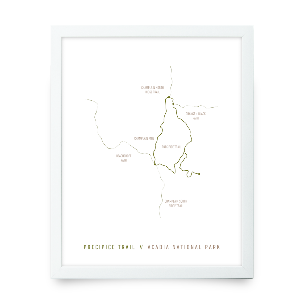 Precipice Trail Map (White + Green)