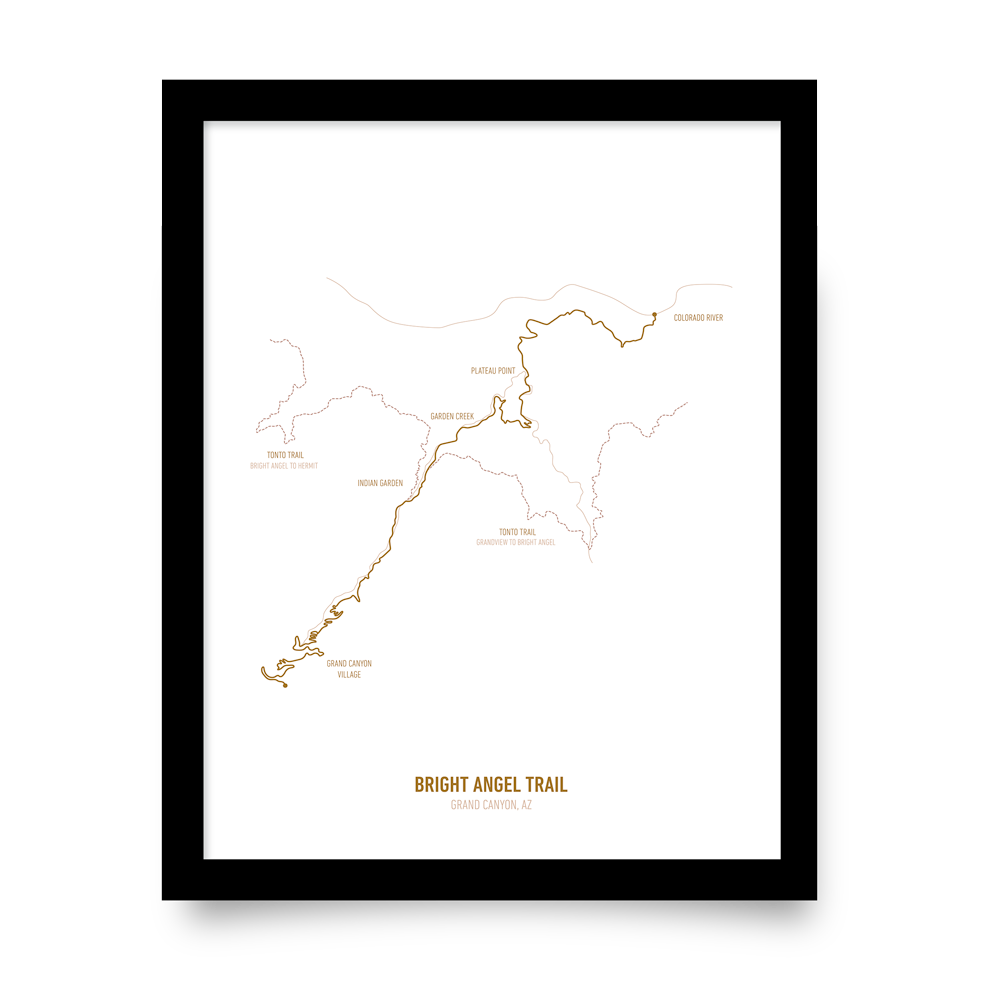 Bright Angel Trail Map (White)