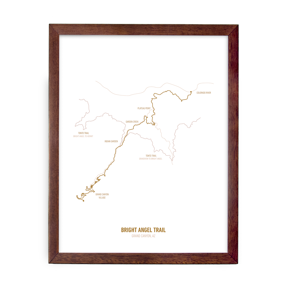 Bright Angel Trail Map (White)