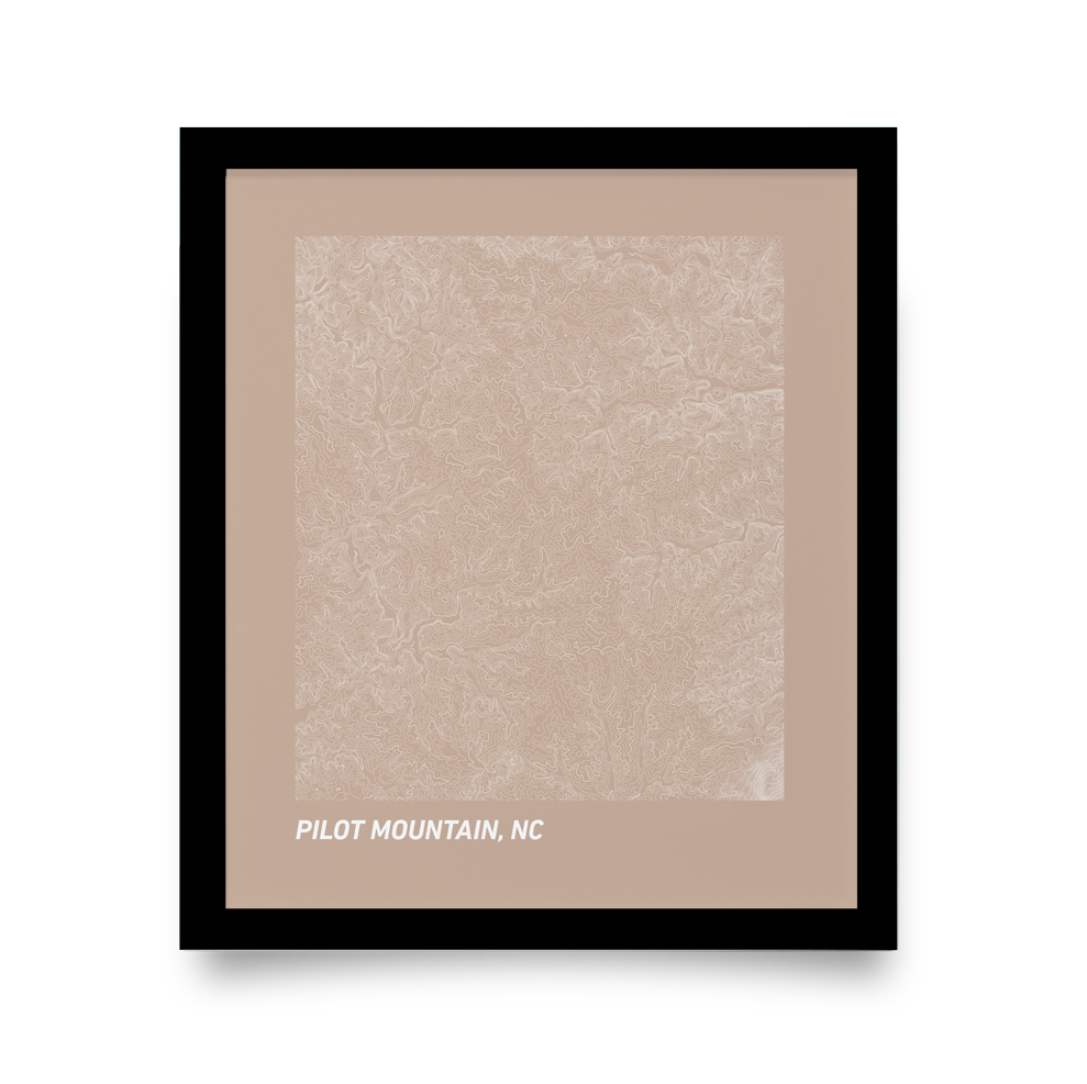 Pilot Mountain, NC Topo Map (Beige)