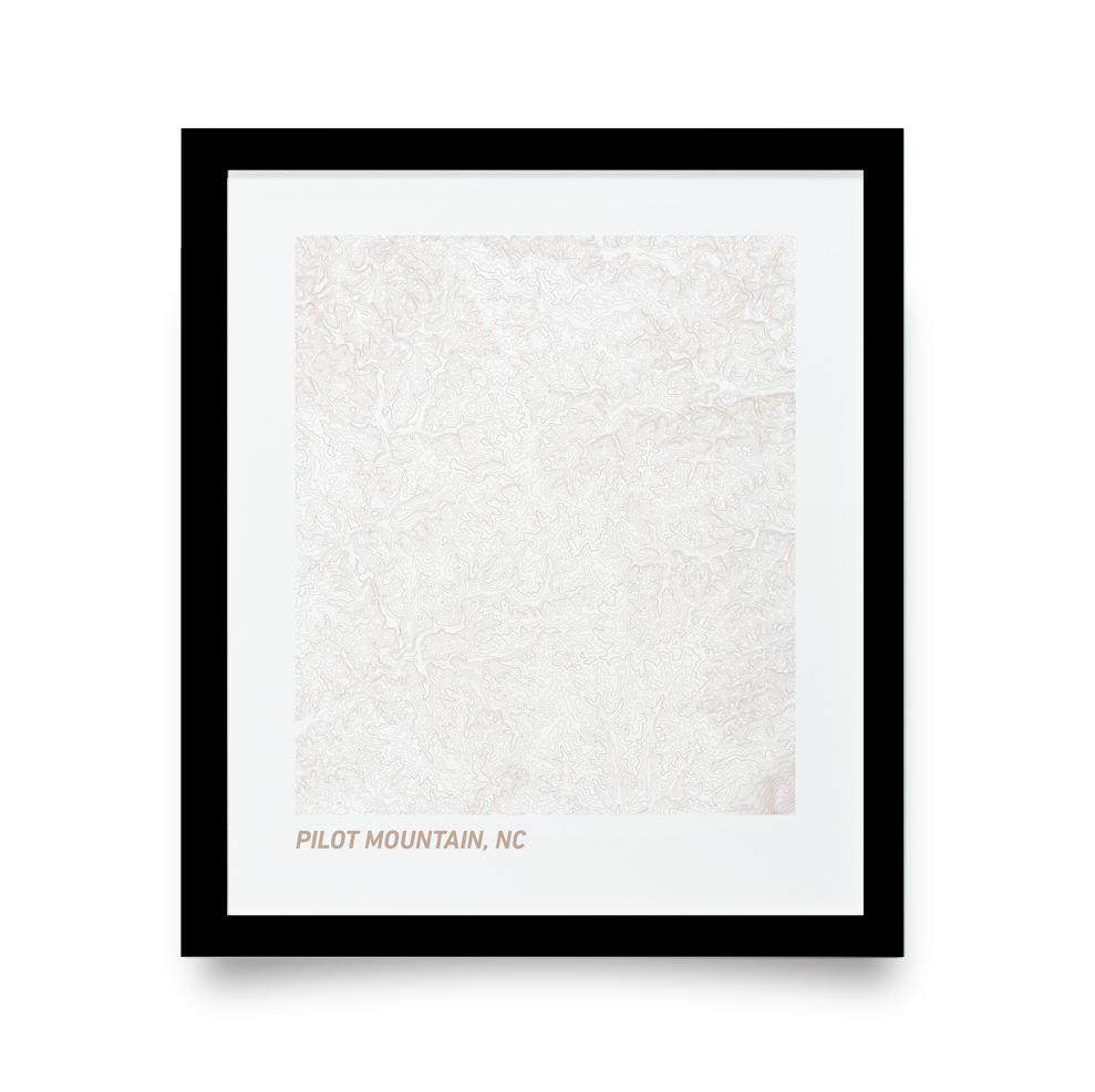 Pilot Mountain, NC Topo Map (White)