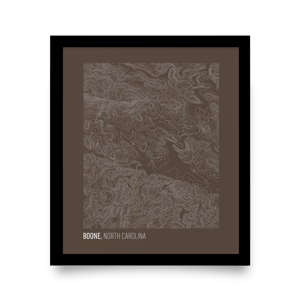Boone, NC Topo Map (Brown)
