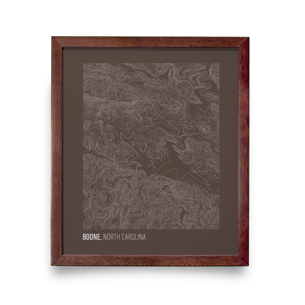 Boone, NC Topo Map (Brown)