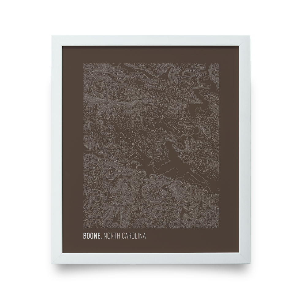 Boone, NC Topo Map (Brown)