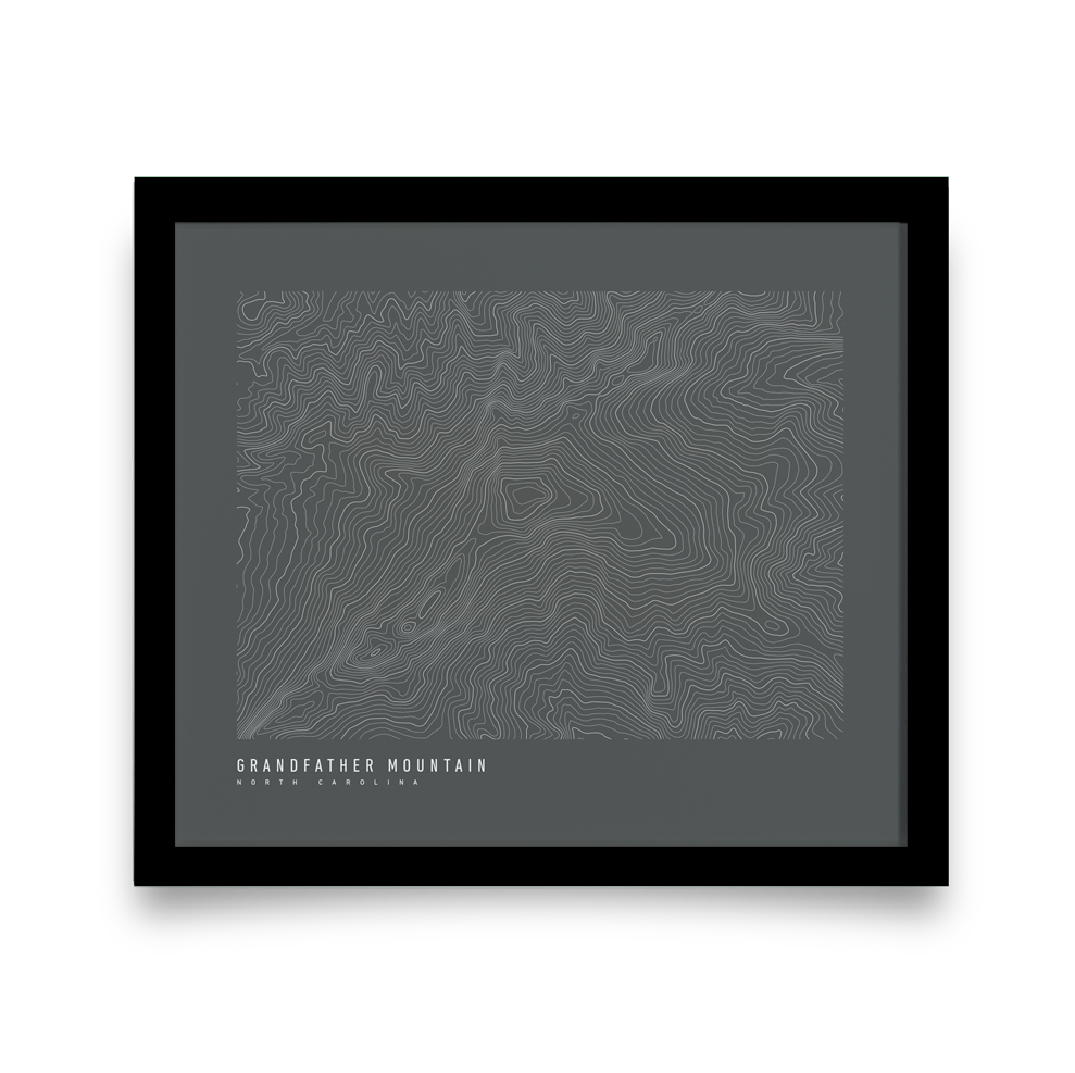 Grandfather Mountain Topo (Gray)