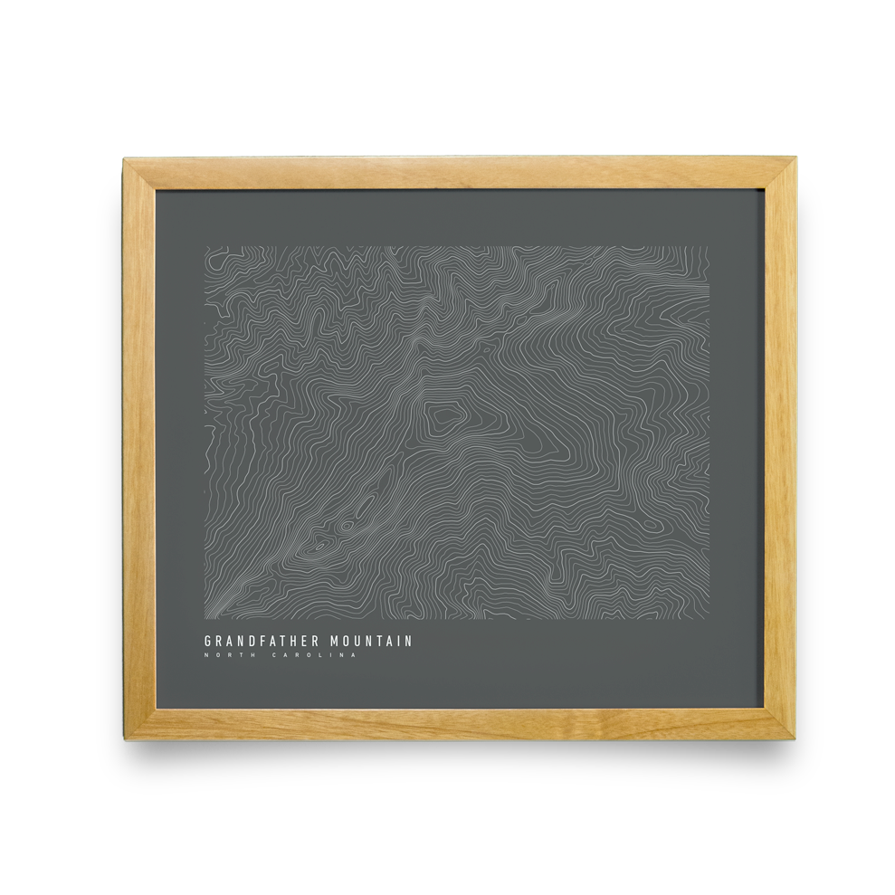 Grandfather Mountain Topo (Gray)