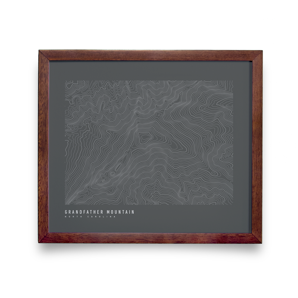 Grandfather Mountain Topo (Gray)