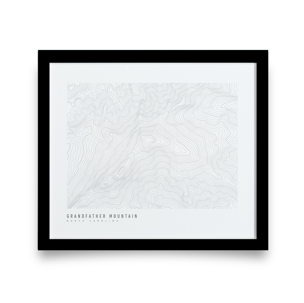 Grandfather Mountain Topo (White)