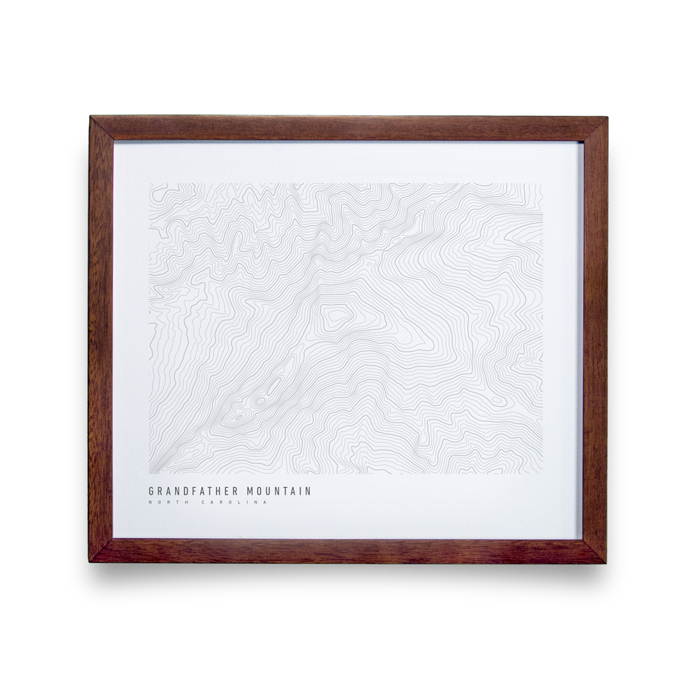 Grandfather Mountain Topo (White)