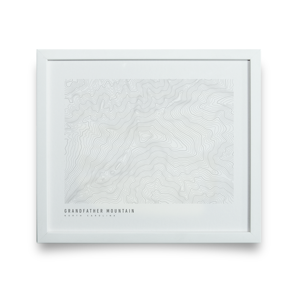 Grandfather Mountain Topo (White)