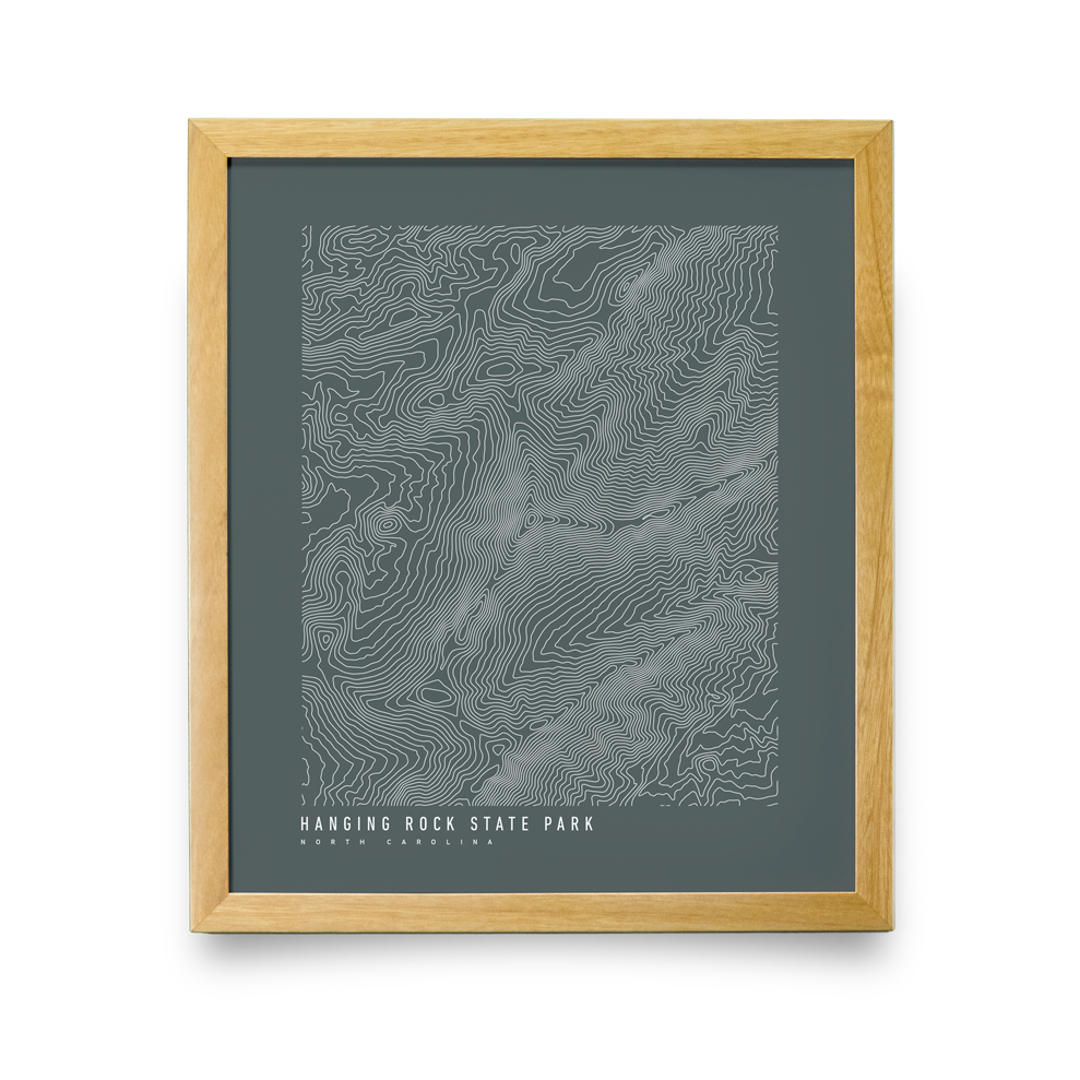 Hanging Rock State Park, NC Topo Map (Blue)
