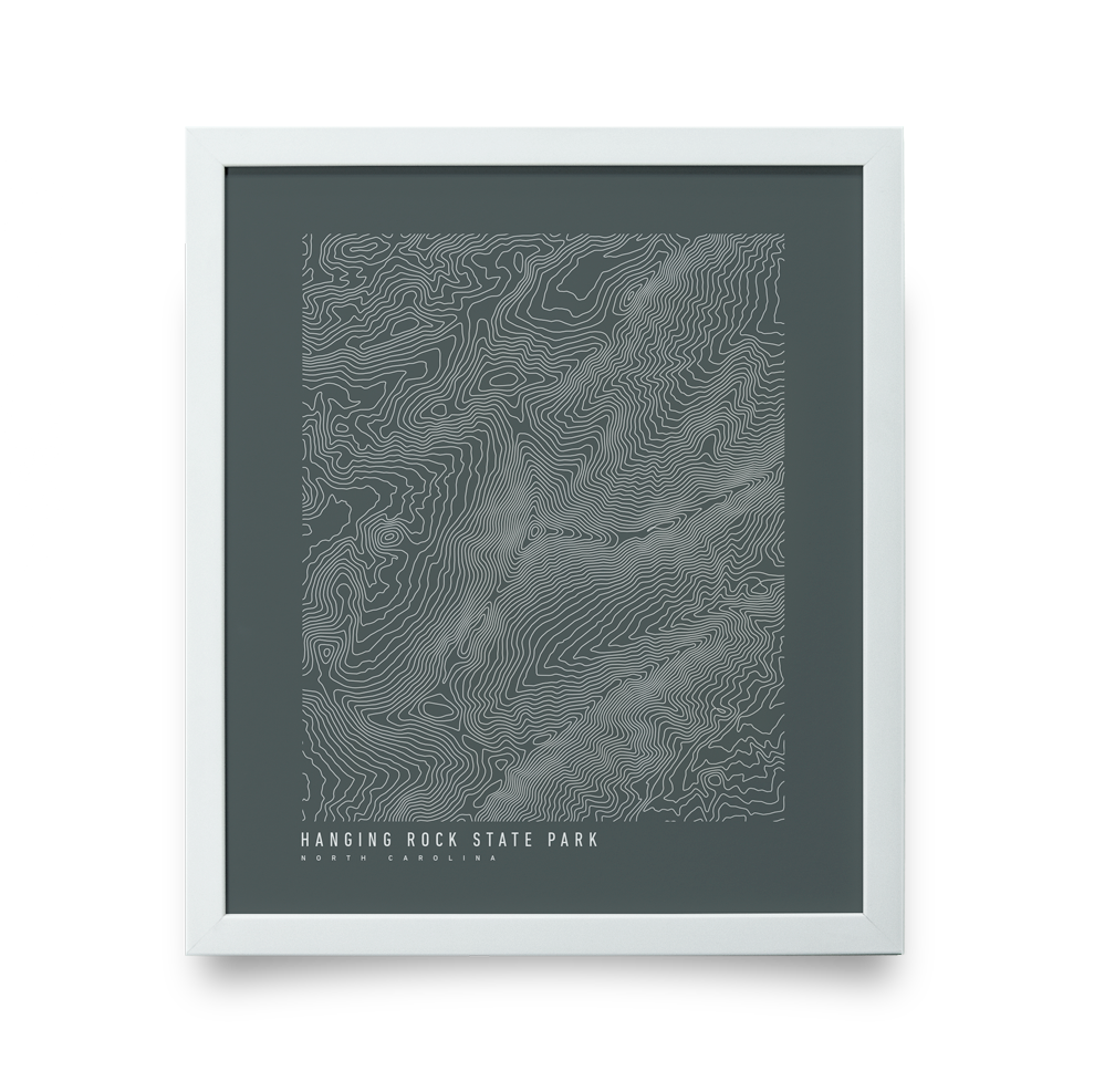Hanging Rock State Park, NC Topo Map (Blue)