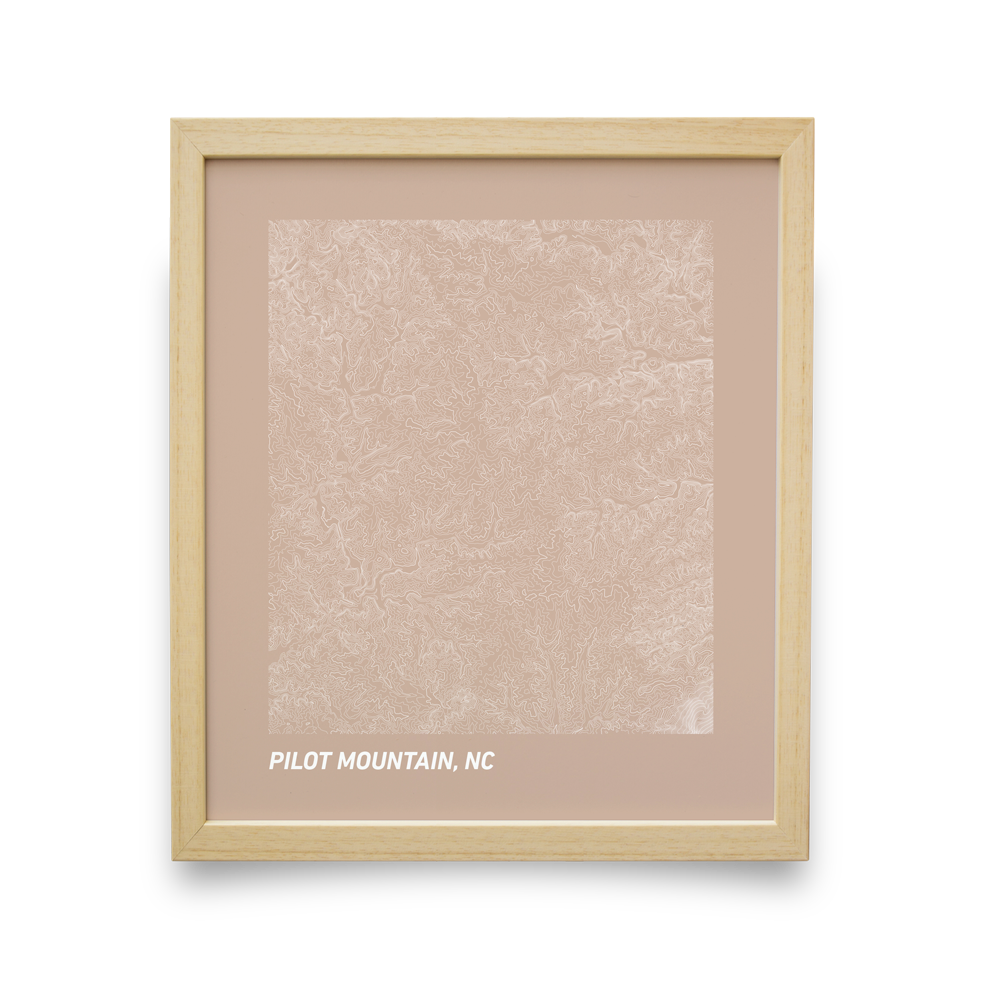 Pilot Mountain, NC Topo Map (Beige)