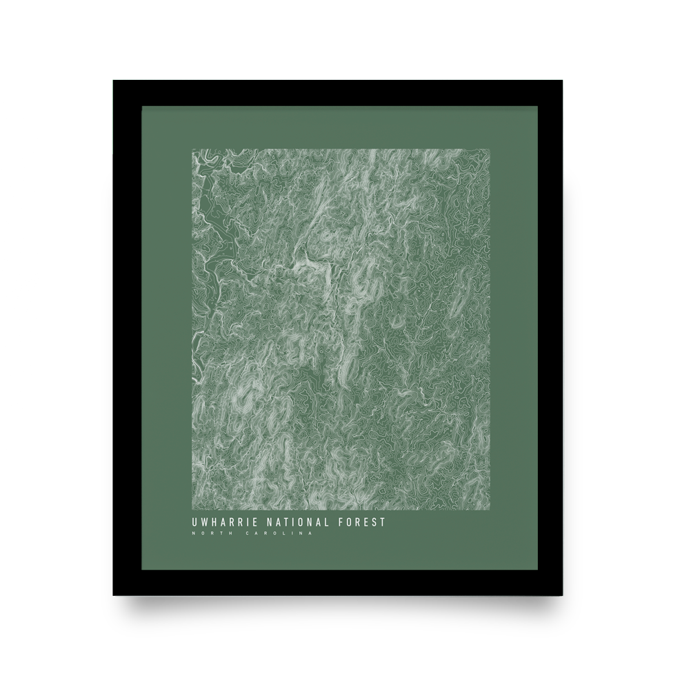 Uwharrie National Forest Topo Map (Green)