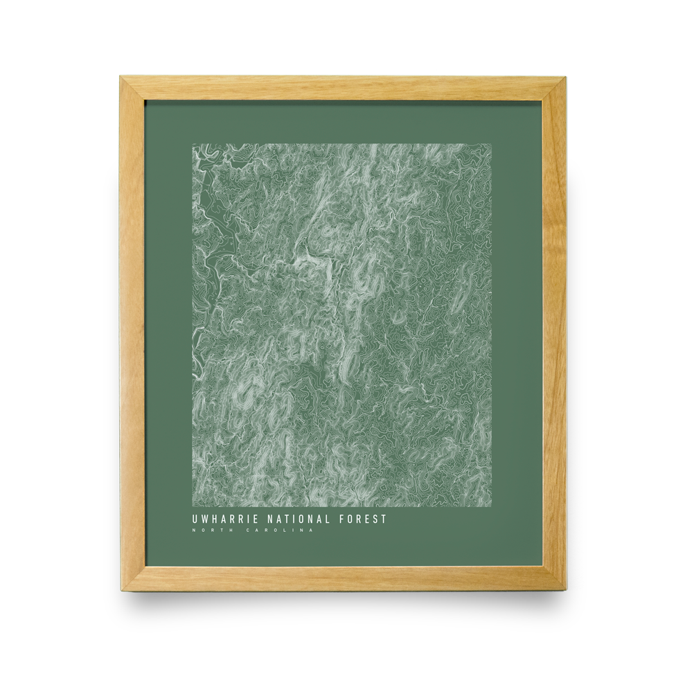 Uwharrie National Forest Topo Map (Green)