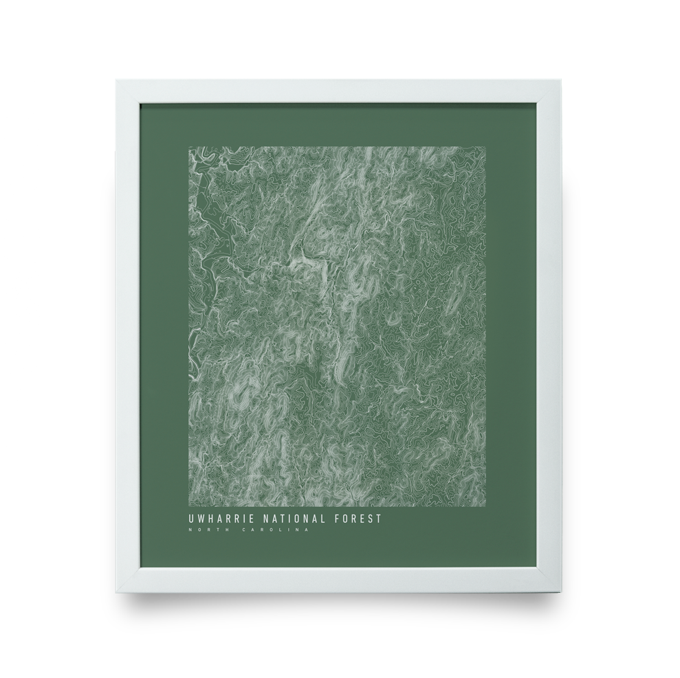 Uwharrie National Forest Topo Map (Green)