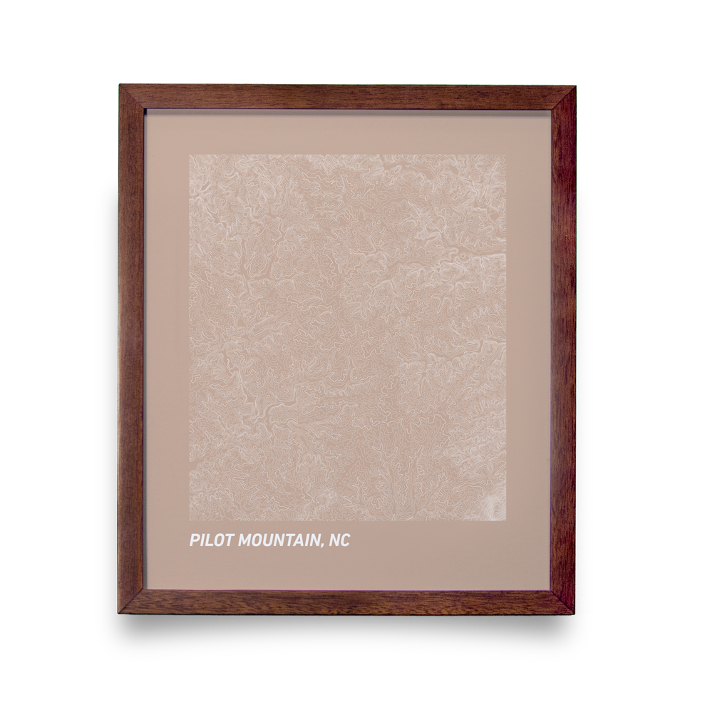 Pilot Mountain, NC Topo Map (Beige)