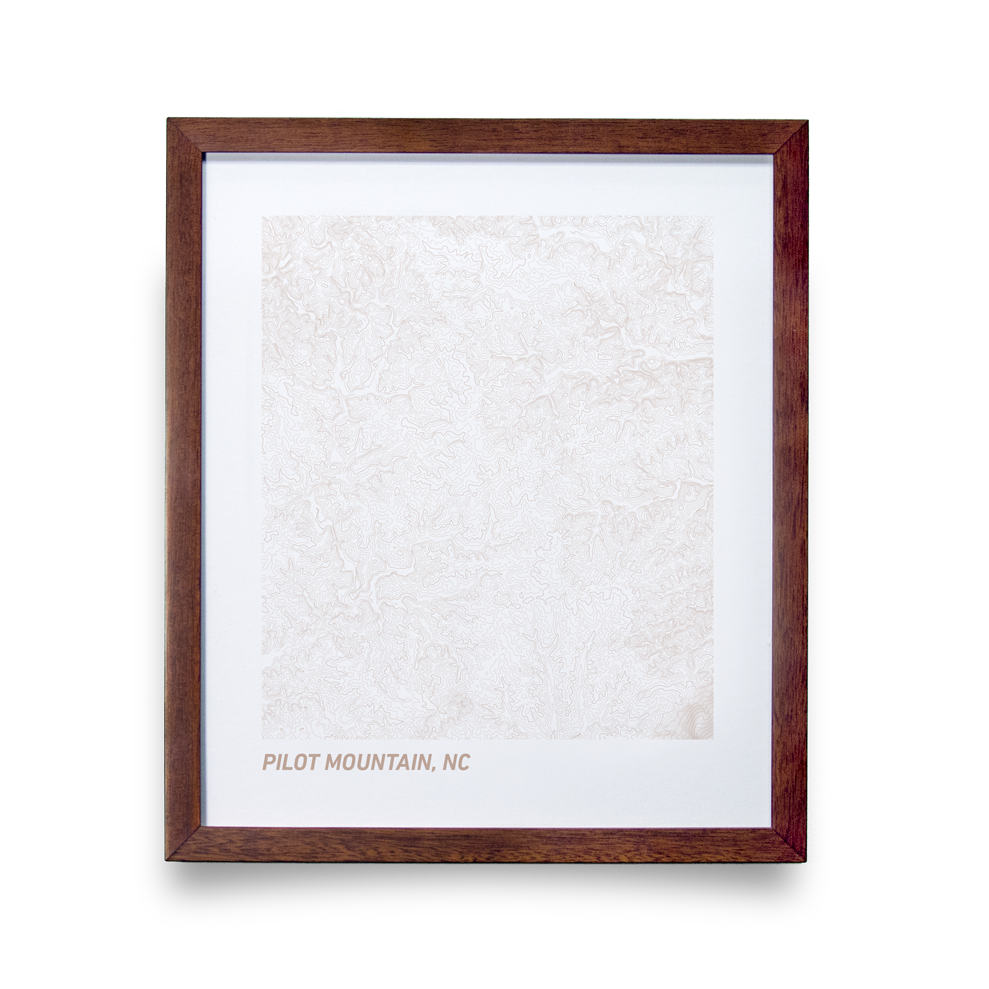 Pilot Mountain, NC Topo Map (White)