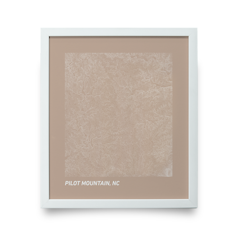 Pilot Mountain, NC Topo Map (Beige)