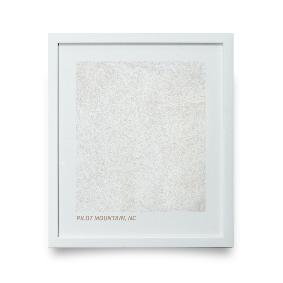 Pilot Mountain, NC Topo Map (White)