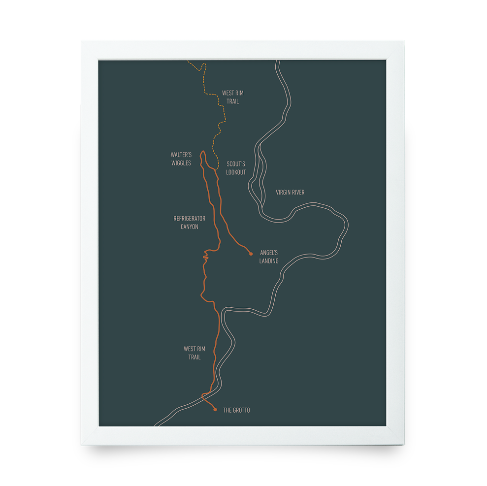 Angel's Landing Trail Map (Blue)