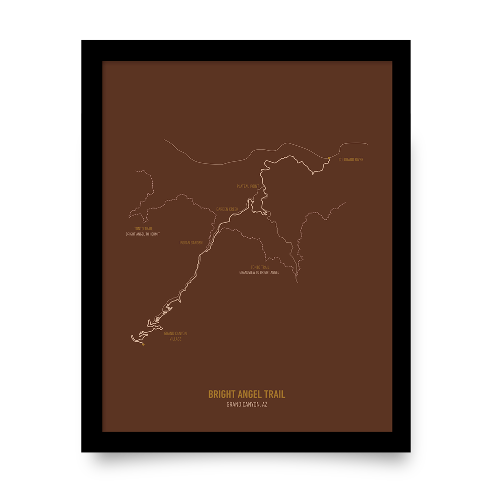 Bright Angel Trail Map (Brown)