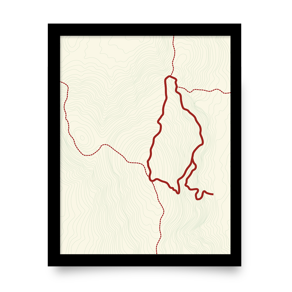 Precipice Trail Topo Map (Cream)