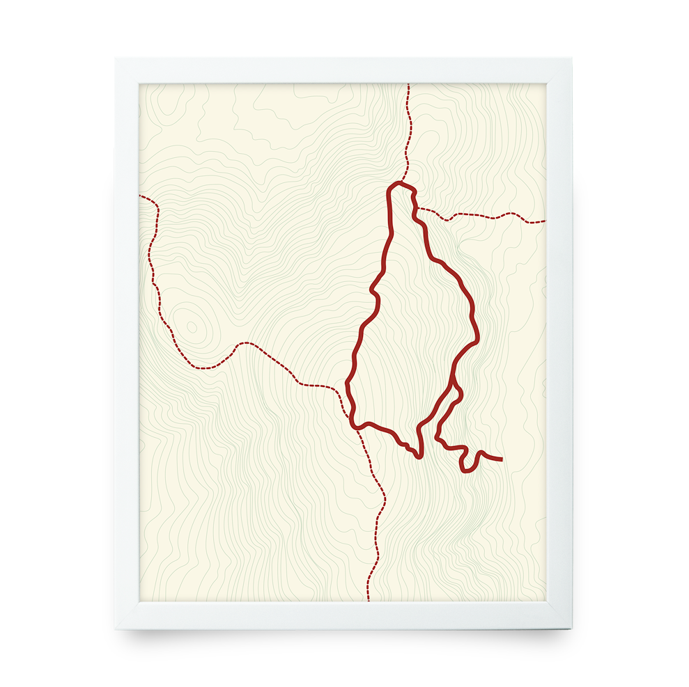 Precipice Trail Topo Map (Cream)