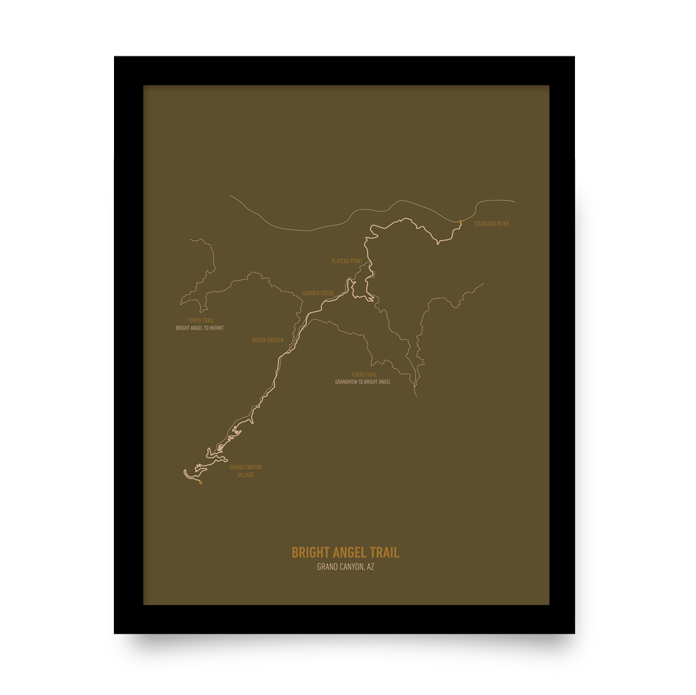Bright Angel Trail Map (Olive)