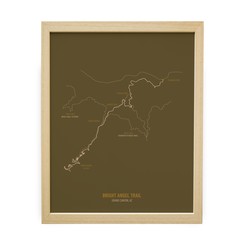 Bright Angel Trail Map (Olive)
