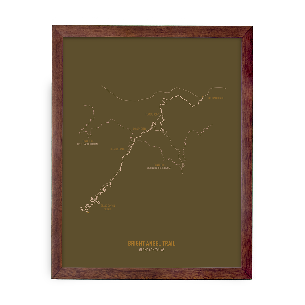 Bright Angel Trail Map (Olive)