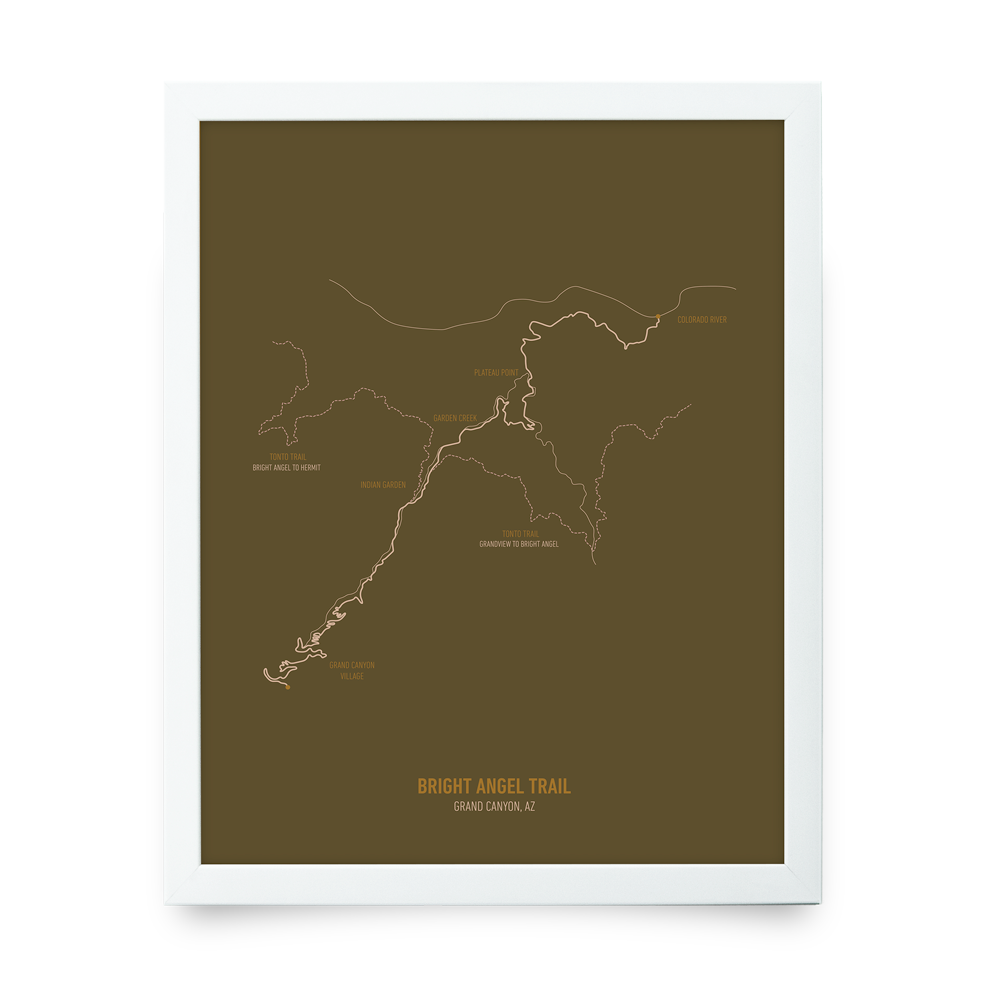 Bright Angel Trail Map (Olive)