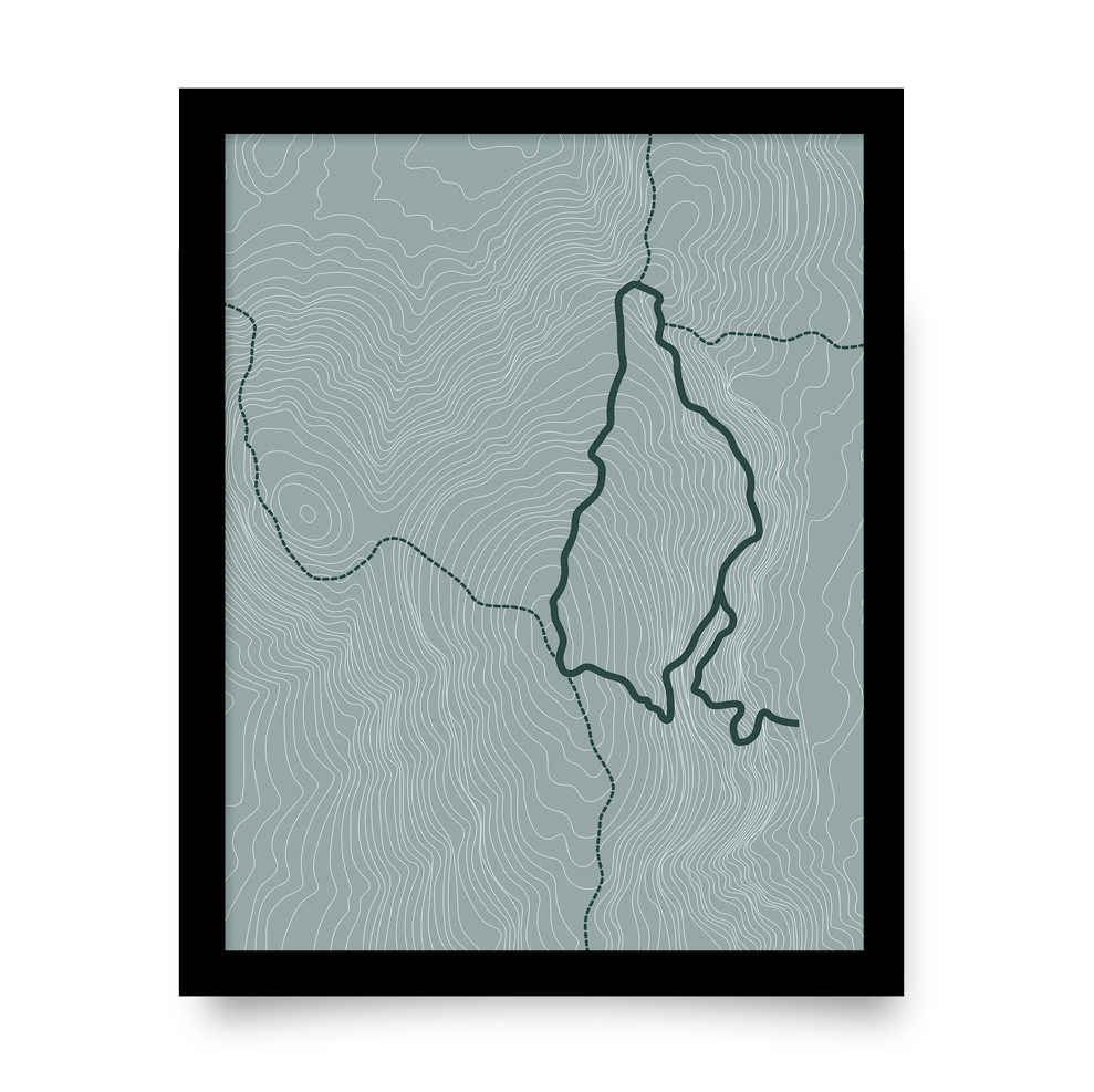 Precipice Trail Topo Map (Light Blue)
