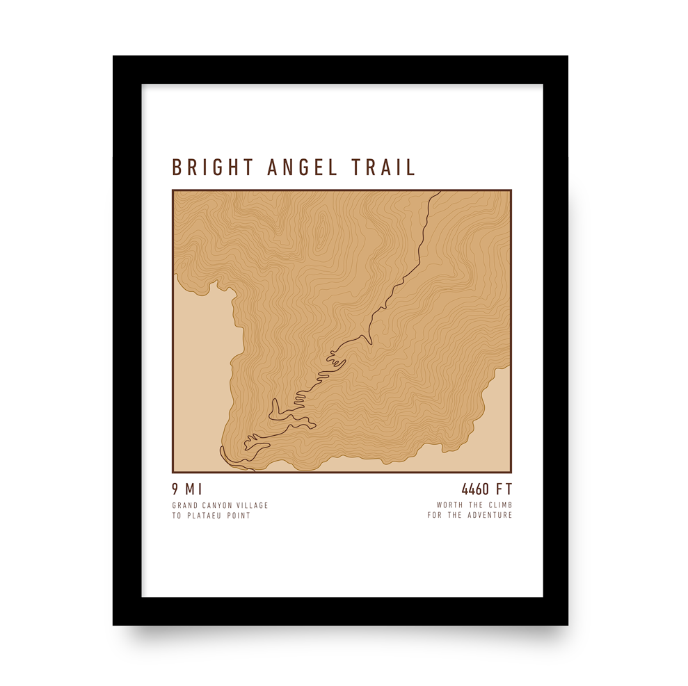 Bright Angel Topo Map (Orange)