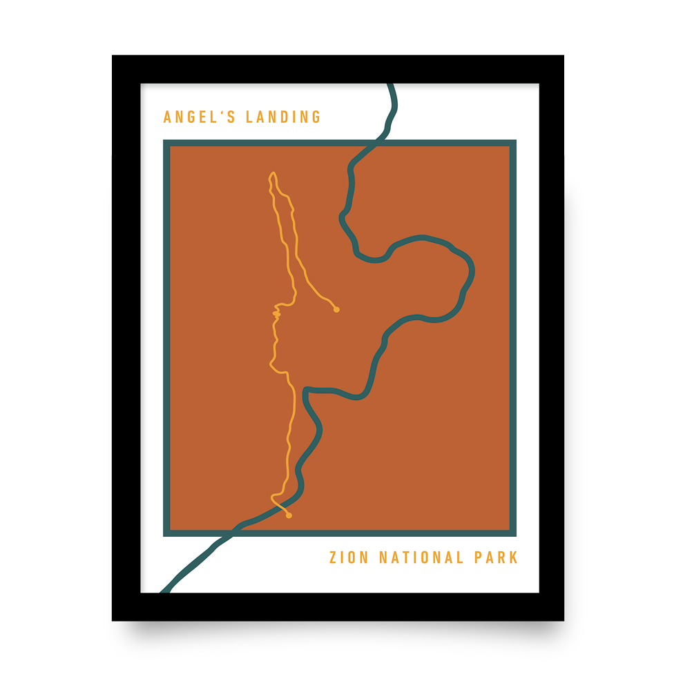 Angel's Landing Bold Trail Map (Orange)
