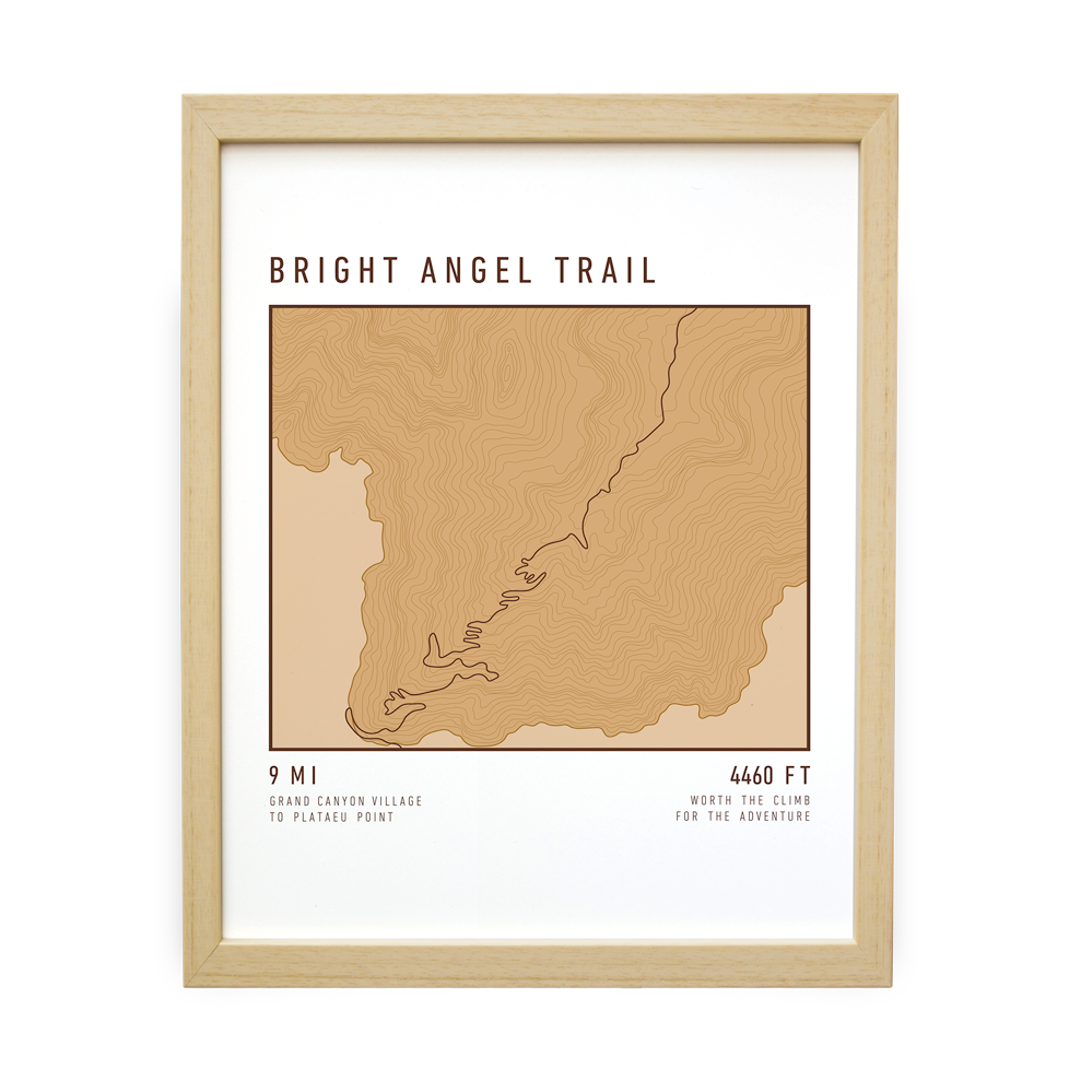 Bright Angel Topo Map (Orange)