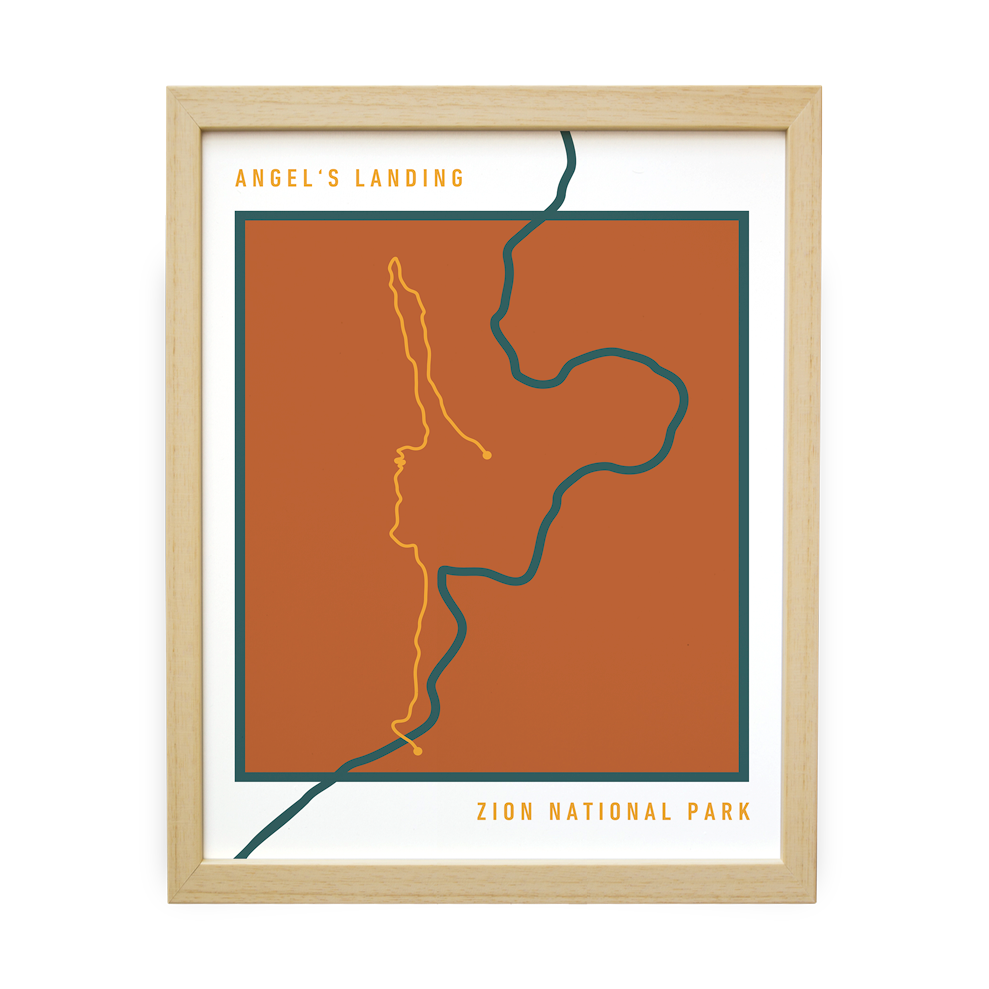 Angel's Landing Bold Trail Map (Orange)