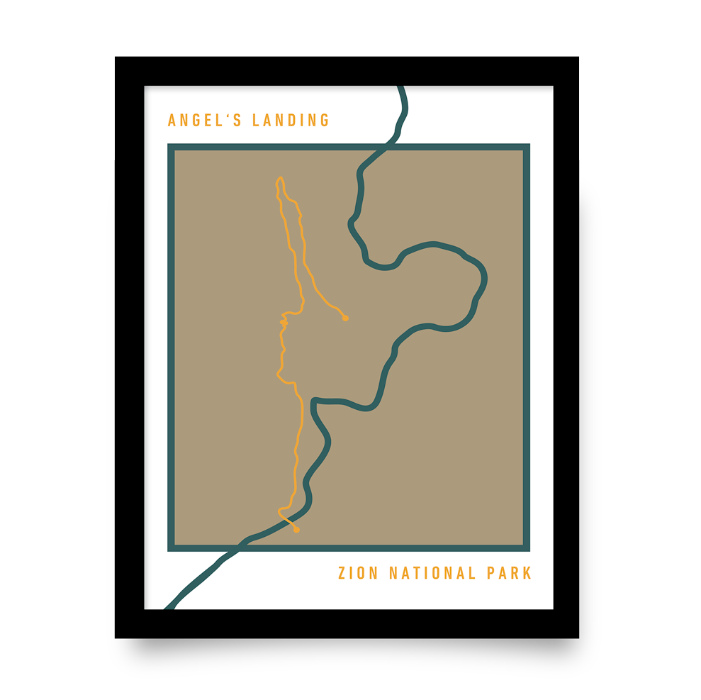 Angel's Landing Bold Trail Map (Tan)