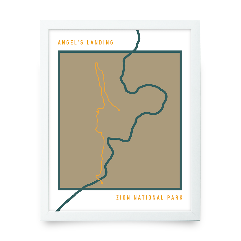 Angel's Landing Bold Trail Map (Tan)