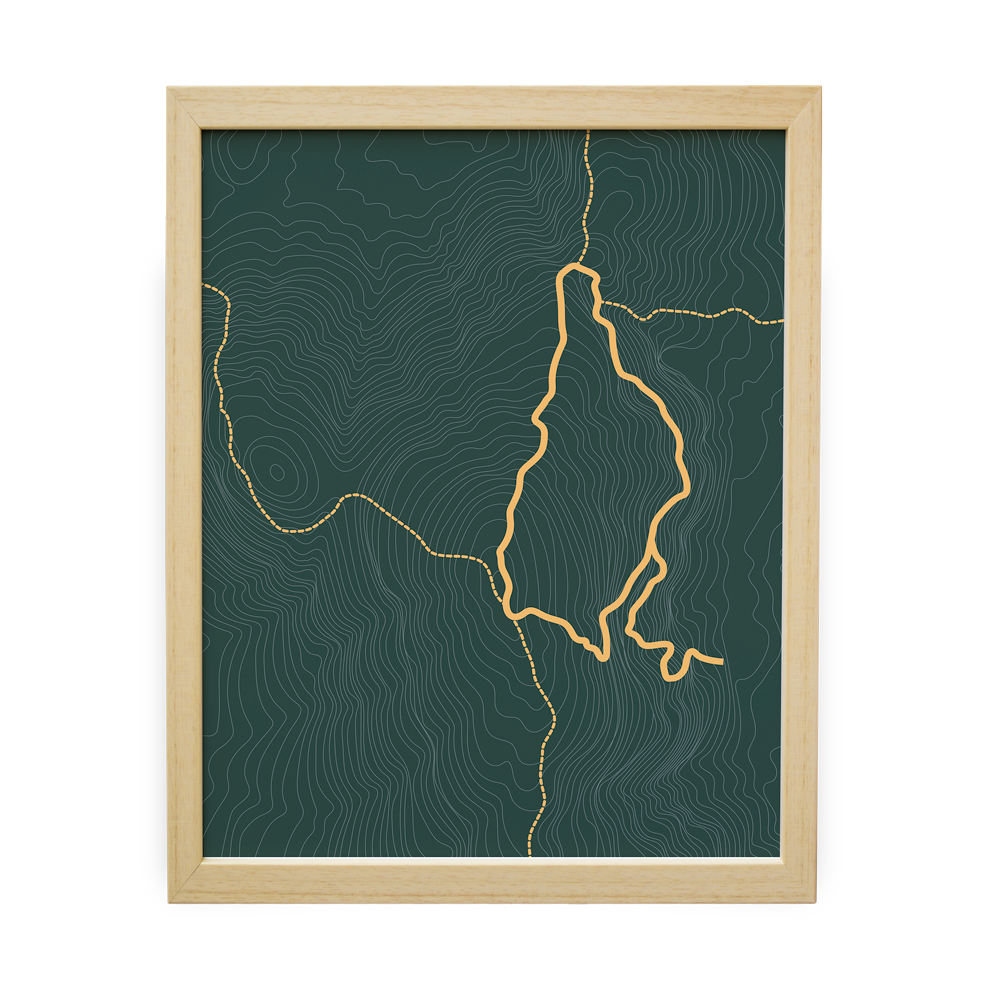 Precipice Trail Topo Map (Teal)