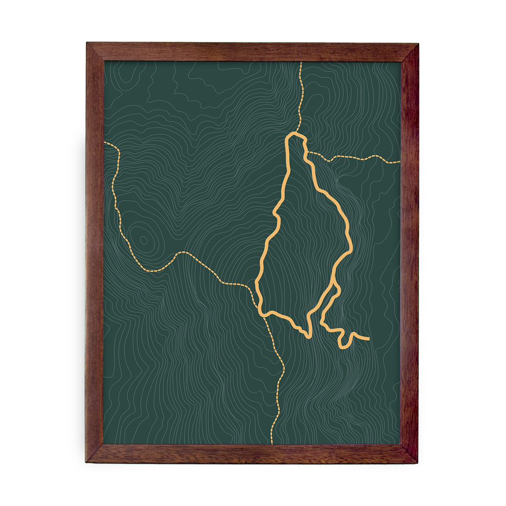 Precipice Trail Topo Map (Teal)