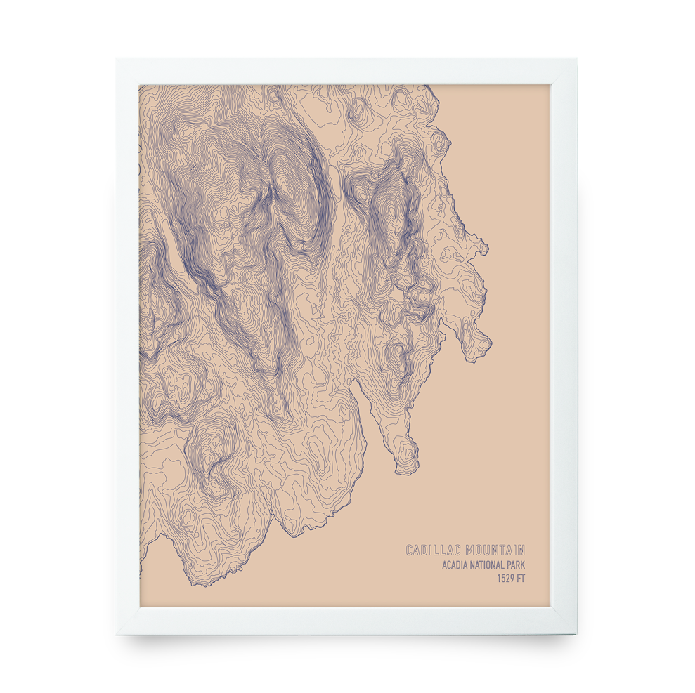 Cadillac Mountain Topo Map (Salmon)