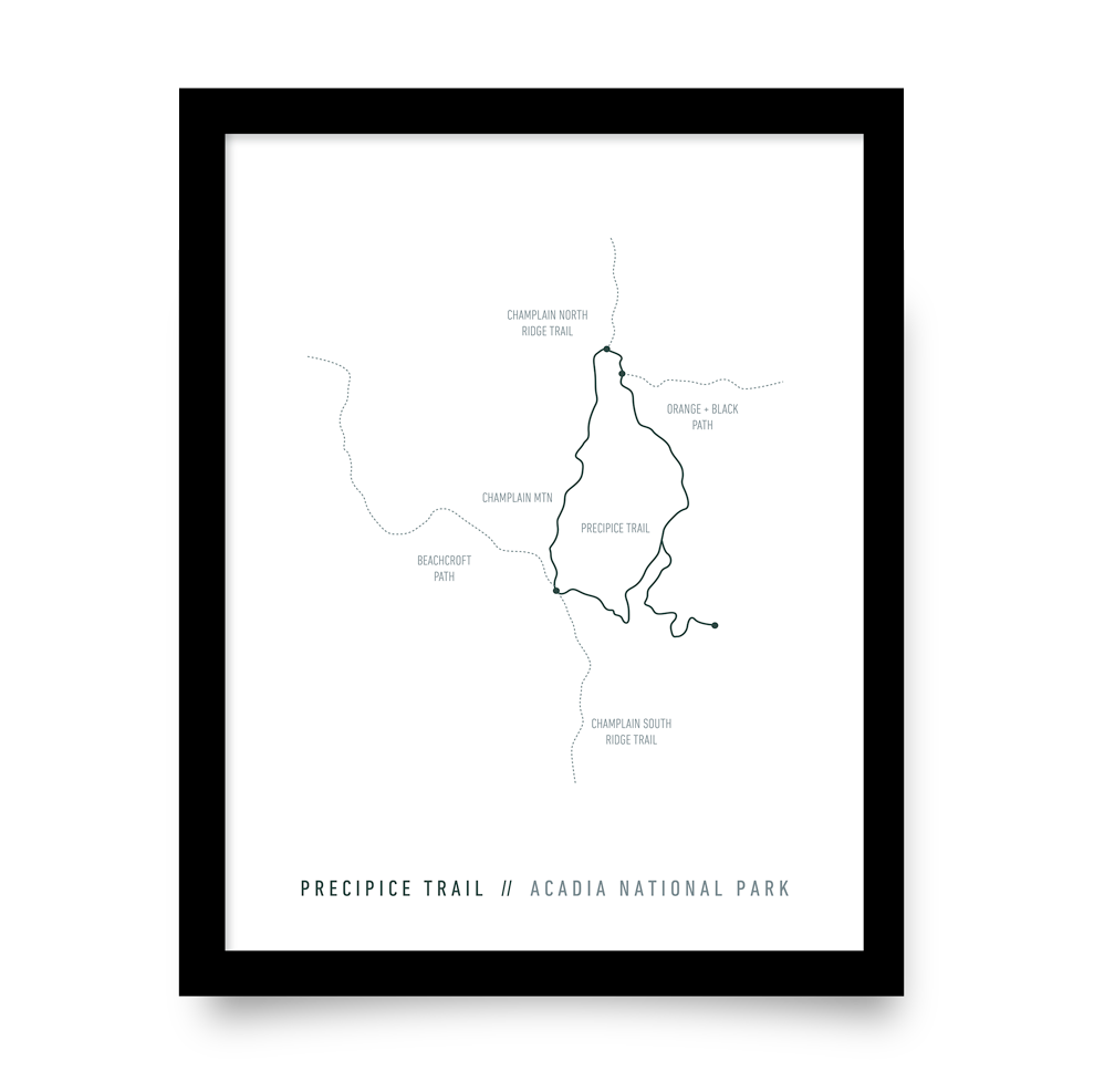 Precipice Trail Map (White + Blue)
