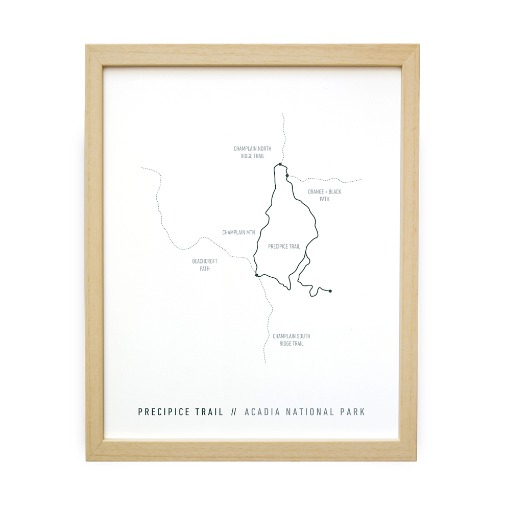Precipice Trail Map (White + Blue)